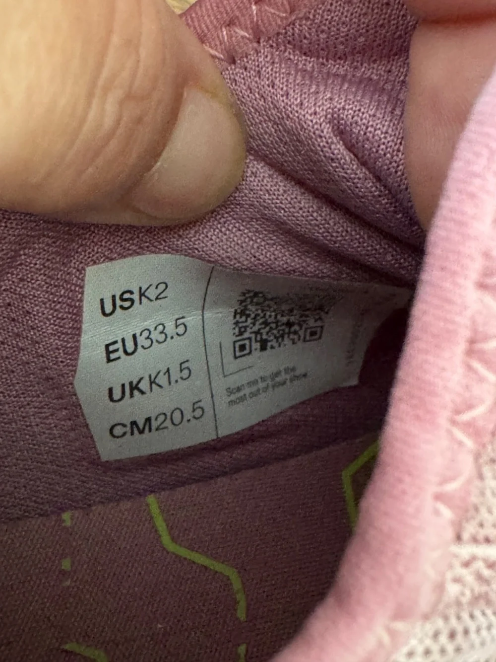 On Cloud Cloudleap Lightweight Tennis Shoes Athletic Mauve Kiwi Girls Size 2 - Picture 6 of 7